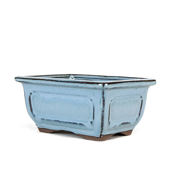 6" Tall Framed Rectangle Bonsai Pot - Light Blue