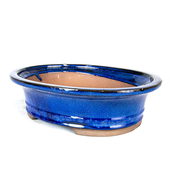 10.5" Flared Oval Pot - Blue