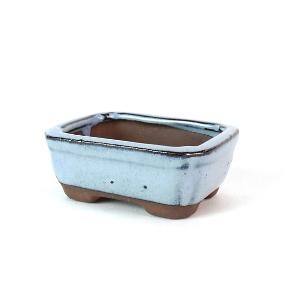 3" Rectangle Mame Pot - Light Blue