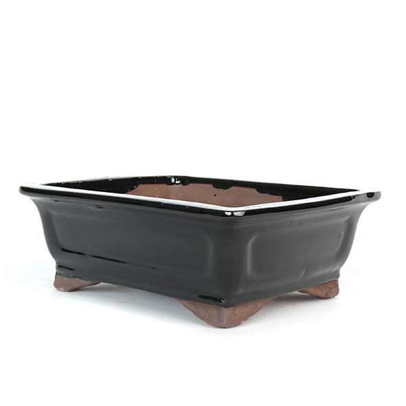 8" Traditional Rectangle Pot - Black