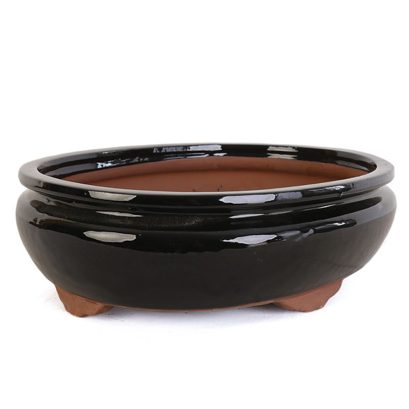 12" Oval Pot - Black