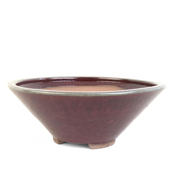 10" Round Tapered Bowl Pot - Red