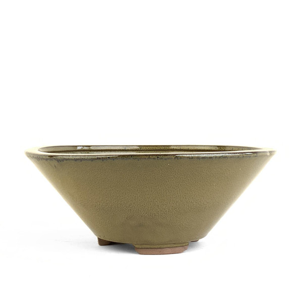 10" Round Tapered Bowl Pot - Tan