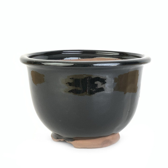6.5" Round Cascade Pot - Black