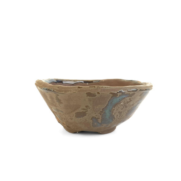 4" Round Shohin Bowl Pot - Semi-Glazed