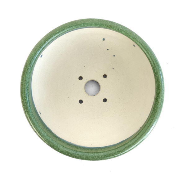 5" Round Green Matte Glazed Bonsai Pot by Shane Cargilo 5" Round Green Matte Glazed Bonsai Pot by Shane Cargilo