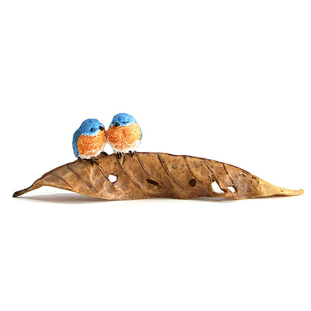 Bluebirds on Leaf