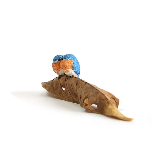 Bluebirds on Leaf