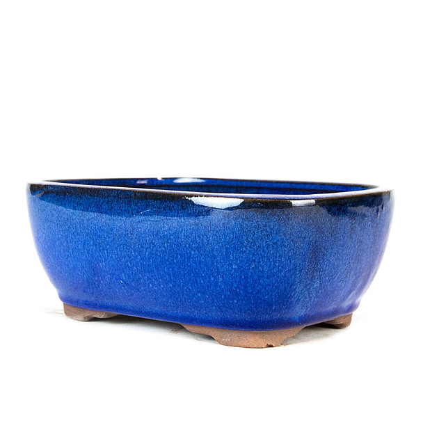  8" Tall Rounded Rectangle Pot - Blue