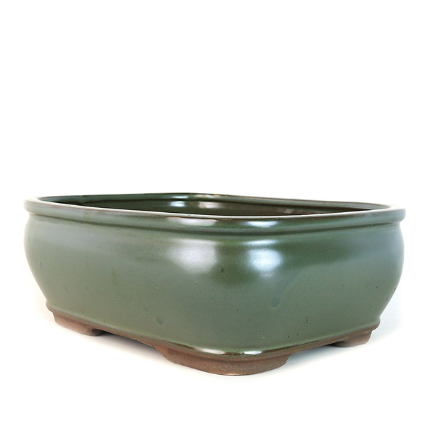 10" Tall Rectangle Pot - Deep Green