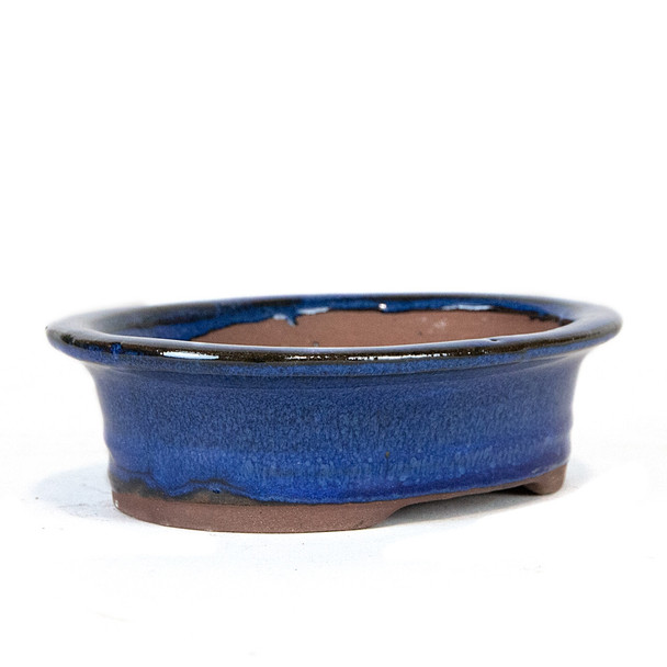  6" Flared Oval Pot - Blue