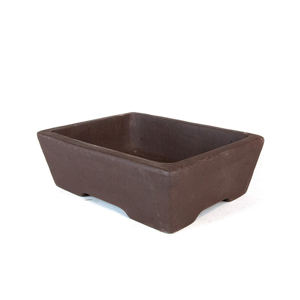 7" Unglazed Tapered Rectangle Bonsai Pot