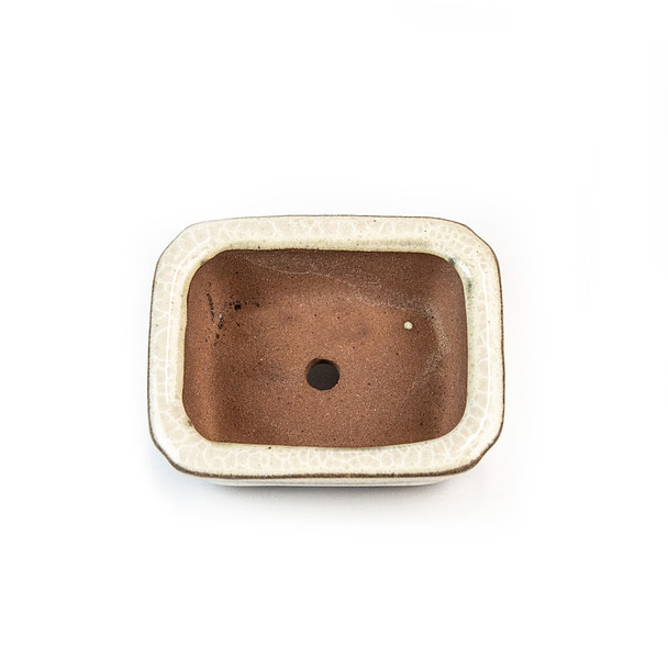 3" Rectangle Mame Pot - Beige