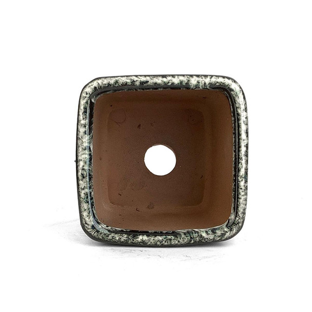 3" Square Cascade Mame Bonsai Pot - Midnight Ombre