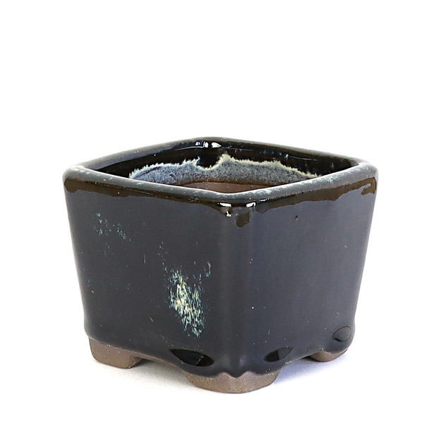 3" Square Cascade Mame Pot - Midnight Ombre