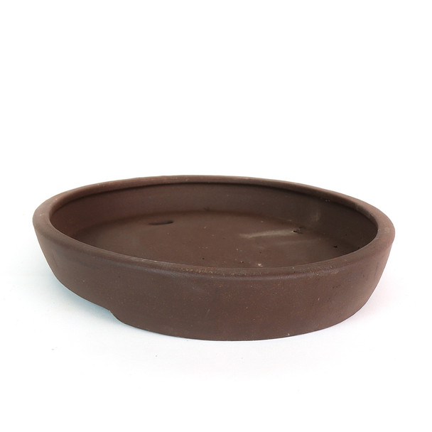 10" Unglazed Oval Tray Bonsai Pot