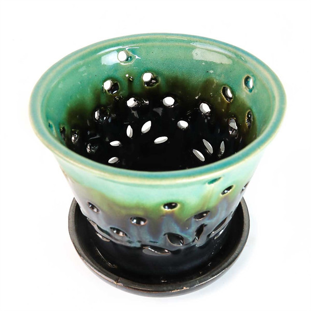 5.5" Round Orchid Pot - Marine Ombre