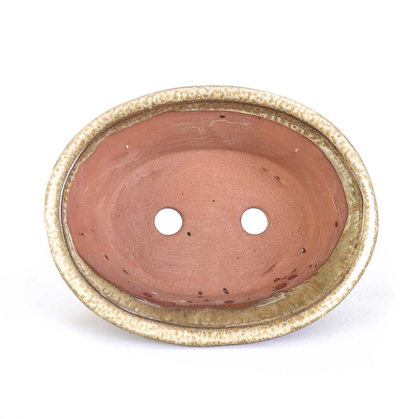 6" Footed Oval Pot - Copper Ombre