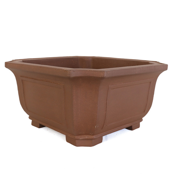 13" Handmade Unglazed Framed Square Pot