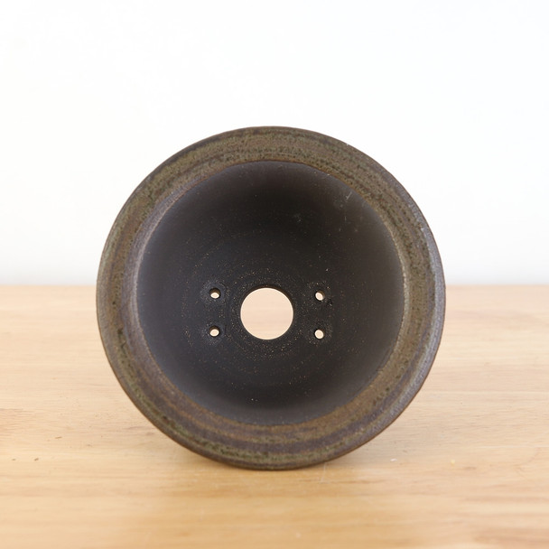  5" Semi-glazed Round Shohin Pot by Mikel Edwards