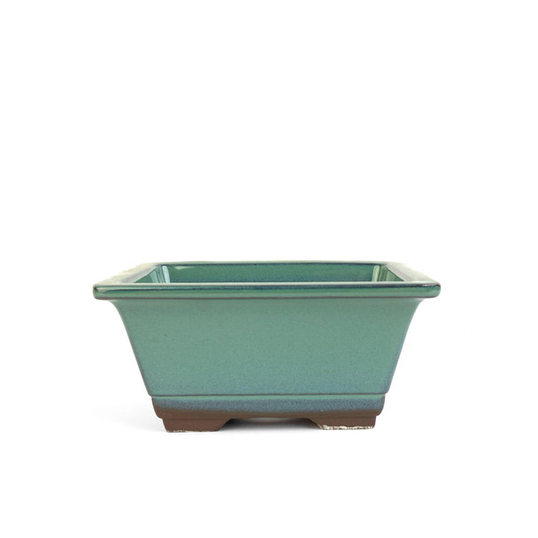 4.5" Tapered Rectangle Pot - Jade Green