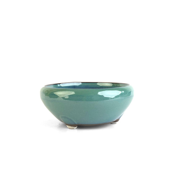 5" Rounded Bowl Pot - Jade Green