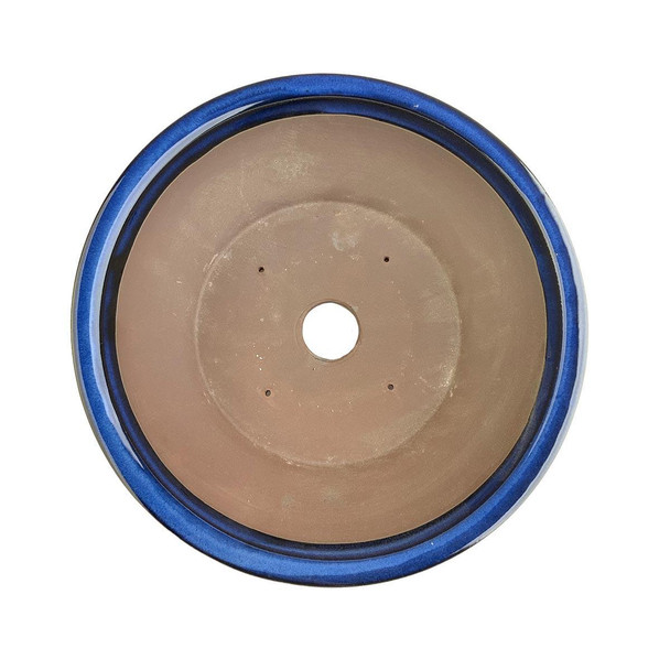 11" Footed Bowl Bonsai Pot - Dark Blue