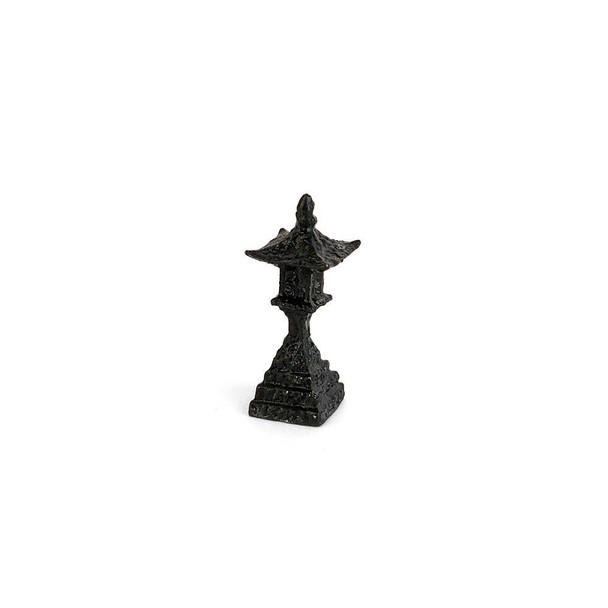 Bonkei Miniature Figurine - Black Painted Garden Lantern