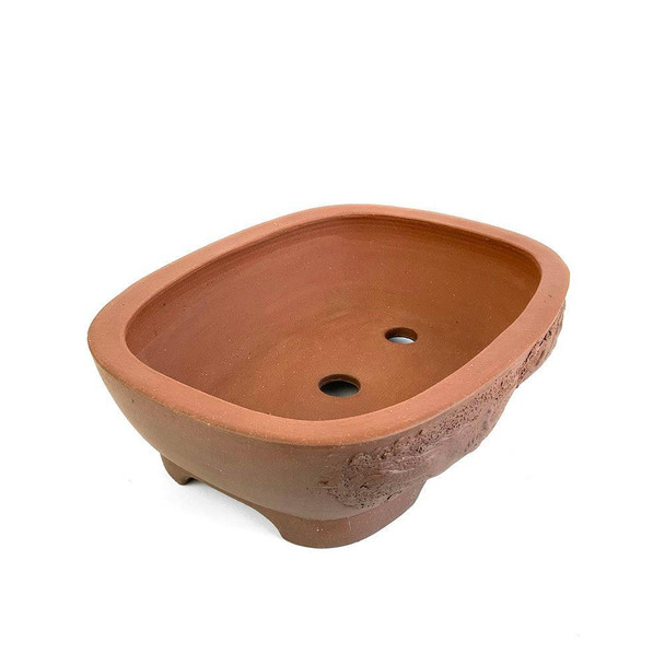 10" Unglazed Rectangle Dragon Tokoname Bonsai Pot