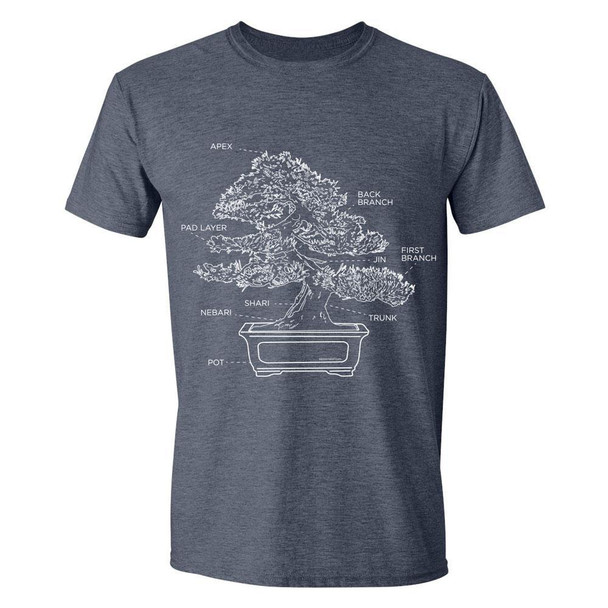 Bonsai Anatomy T-Shirt - Heather Navy