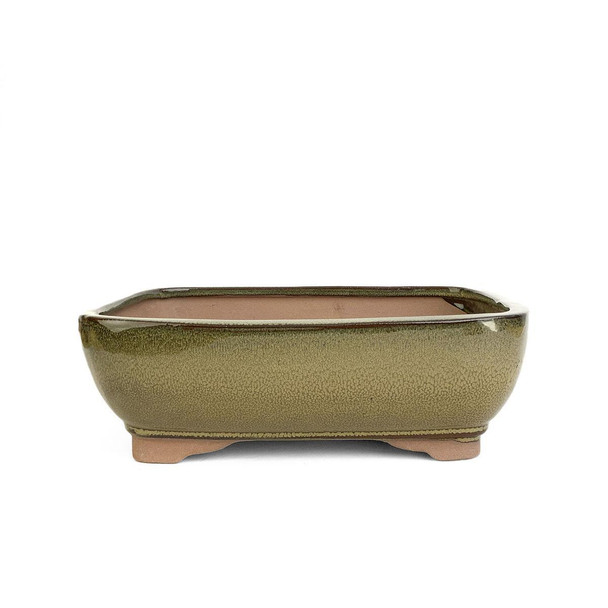 8.5" Rounded Rectangle Bonsai Pot - Tan