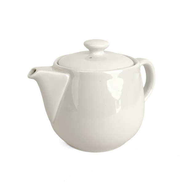 18 oz. Ceramic Teapot - White