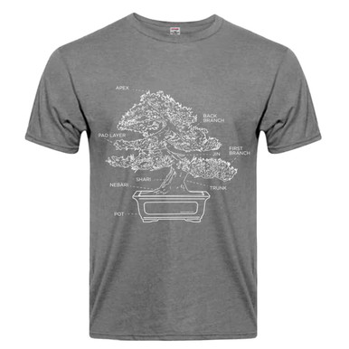 Bonsai Anatomy T-Shirt - Dark Gray