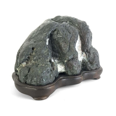Japanese Suiseki - Abe River Twin Waterfall Stone with Daiza