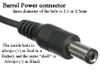 70064-DB, Power Cable - Barrel Connector on Each end, 4 Ft. Long