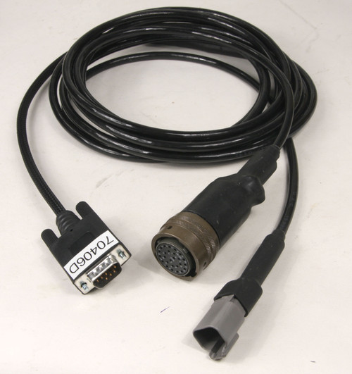 70406D-4, Trimble SNR-930, 920 to Topcon MCR-3 & Komatsu 1.0 iMC  Programming Cable with Power @ 4 Ft. Long