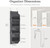 Over the Door Organizer, 5 Section Clear Window Hanging Storage with 4 Side Pockets, Sturdy Anti Tilt 40 lbs Load Behind Door for Closet, Bedroom, Bathroom, Nursery, Dorm, Gray