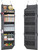 Over the Door Organizer, 5 Section Clear Window Hanging Storage with 4 Side Pockets, Sturdy Anti Tilt 40 lbs Load Behind Door for Closet, Bedroom, Bathroom, Nursery, Dorm, Gray