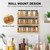 Tier Bamboo Spice Rack, Spice Rack Organizer, Seasoning Jars Rack Shelf Spice Organizer for Kitchen Counter or Wall Mounting, Spice Storage Holder with handles, Jars Not Included,Natural