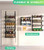 Over The Door Pantry Organizer, Pantry Storage and Organization, 6-Tier Adjustable Hanging Baskets, Metal Wall Mount Spice Rack Seasoning Shelves for Home & Kitchen, Laundry Bathroom - Black