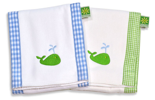 Whale Burp Cloths  