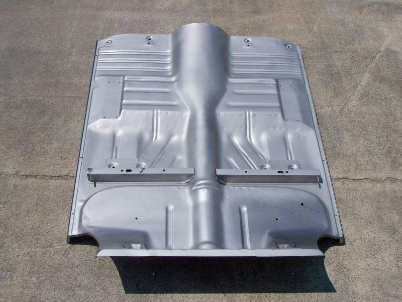 1955-57 Chevy 2-Door Hardtop Complete Floor Pan With Braces - Real