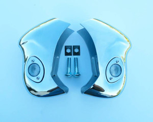 1956 Chevy Nomad & Station Wagon Chrome Rear Bumper Guards With License Lights