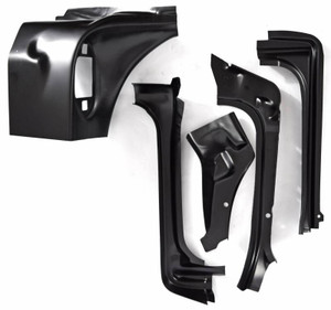 1955-56 Chevy Convertible Left Windshield Pillar/Upper Hinge Area Repair Kit