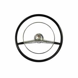 1957 Chevy Bel Air Black 18" Steering Wheel Kit Complete
