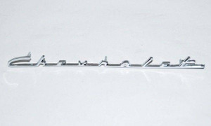 1955-56 Chevy 150 & 210 Series Dash Speaker Grille Chrome Script