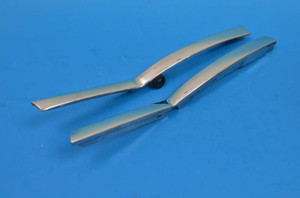 1955-57 Chevy Convertible Stainless Steel Quarter Window Beltline Moldings Pair