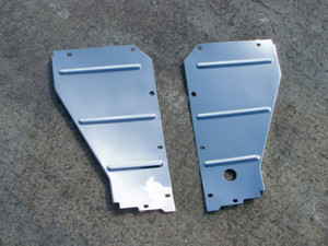 1957 Chrome Radiator Support Baffles Pair