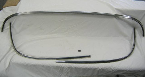 1956-57 Chevy 4-Door Hardtop Restored Back Glass Stainless Set - 4 Pieces