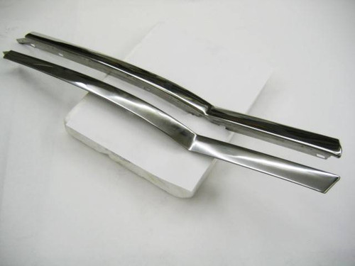 1955-57 Chevy Bel Air 2-Door Hardtop Restored Quarter Window Beltline Stainless Pair
